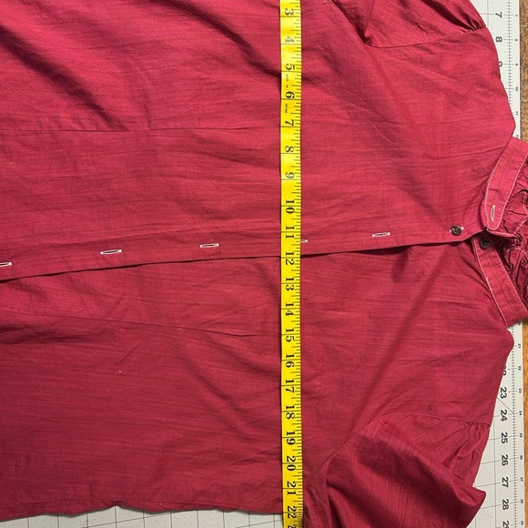 Red Casual Button Down Shirt with Classic Design - Picture 4 of 4